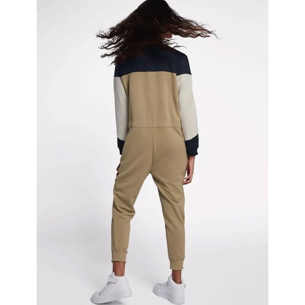 Nike Air Sportswear Women’s Jumpsuit Tan Black - Picture 2 of 8